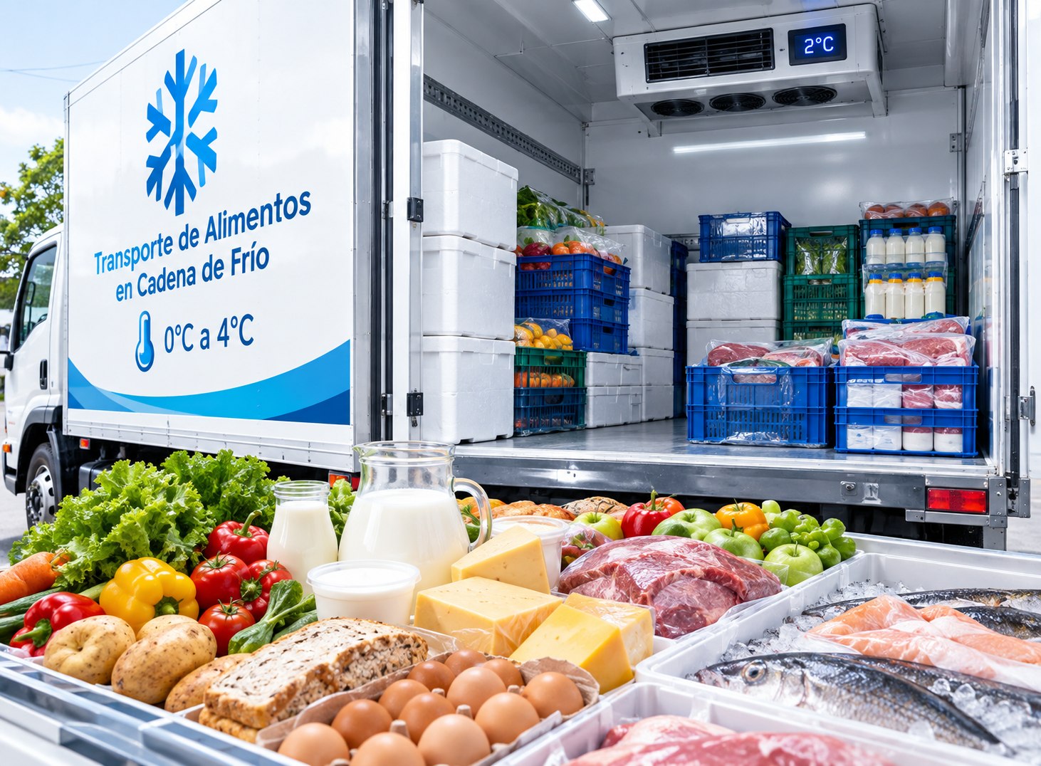 Transporte de alimentos frescos refrigerados