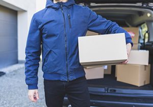 Entrega de paquete a cliente